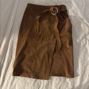 Express brown suede skirt